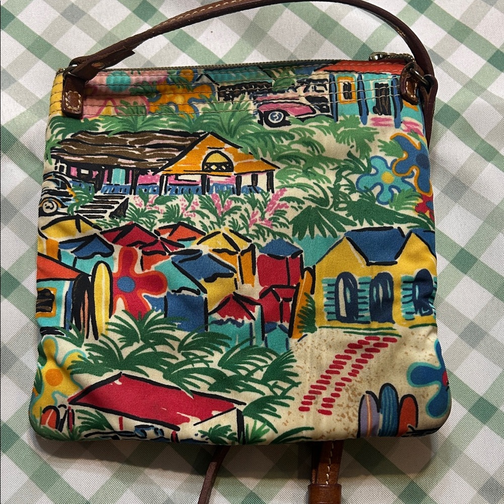 Dooney & Bourke tropical Sandbar Triple Zip Quilted Crossbody - Picture 4 of 6